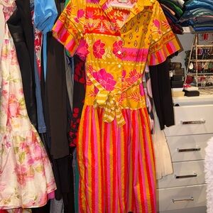 Anthropologie Farm Rio Multicolor Patterned dress-Size S